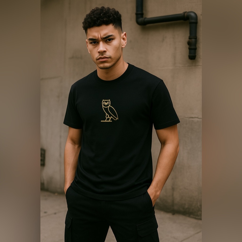 NWT OVO Mini Owl Logo Black Tee – Size S – October’s Very Own Drake Streetwear